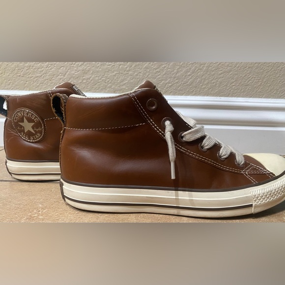 Converse Leather Chuck Taylor Hollis Pinecone Hightop Shoes- Size 6.5/EUR 9.5 - Picture 9 of 13